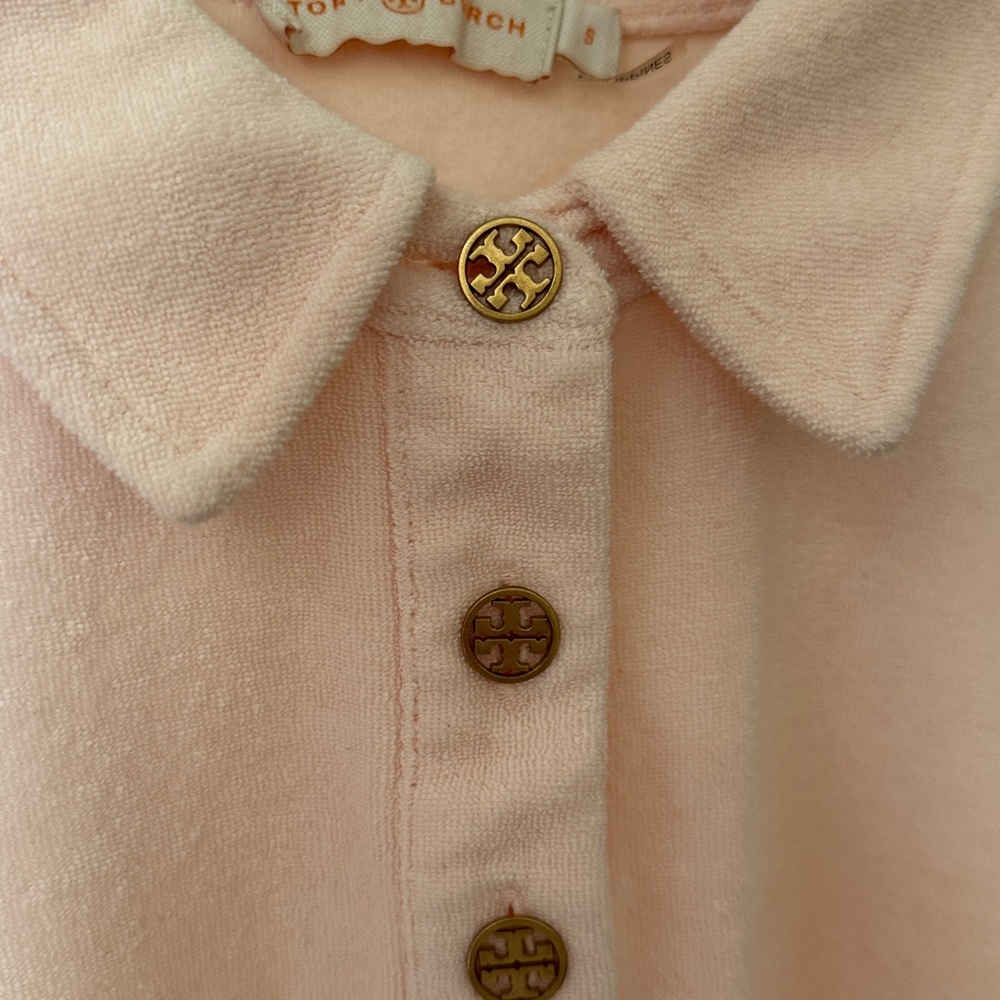 Tory Burch 🌸Pink Collared Button-Up Shirt - Picture 4 of 14